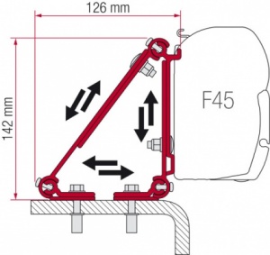 thumbnail image 2 of Fiamma Wall Adapter Brackets For F45 & F70 Awnings – Genuine Italian Kit (98655-318) 2 of 5